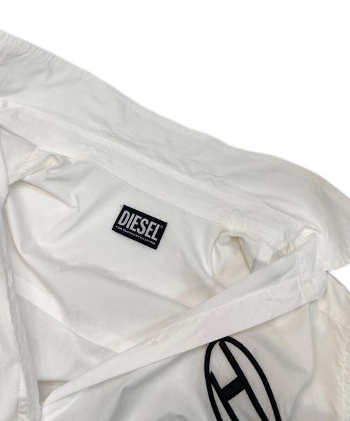 DIESEL（ディーゼル）DIESEL (ディーゼル) オーバルロゴシャツワンピース ホワイト サイズ:XSの古着・服飾アイテム