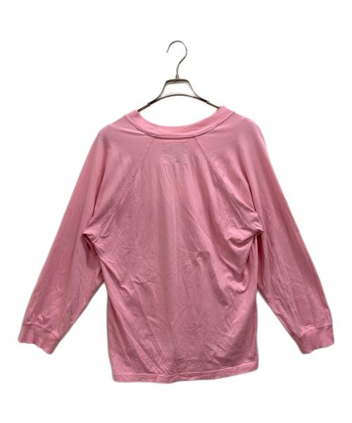 ACNE STUDIOS Bla konst（アクネステュディオスブロコンスト）Acne Studios Bla Konst (アクネステュディオスブロコンスト) ワンポイントロングスリーブTシャツ ピンク サイズ:XXSの古着・服飾アイテム