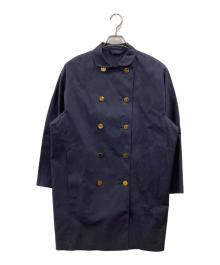 MACKINTOSH（マッキントッシュ）の古着「ゴム引きダブルコート」｜ネイビー
