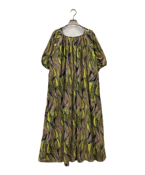 CASA FLINE（カーサフライン）CASA FLINE (カーサフライン) 総柄ワンピース ブラウン サイズ:FREEの古着・服飾アイテム
