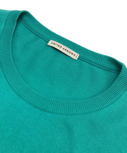 UNITED ARROWS（ユナイテッドアローズ）UNITED ARROWS (ユナイテッドアローズ) 半袖ニット グリーン サイズ:Lの古着・服飾アイテム