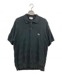 LACOSTE×BEAUTY&YOUTH（ラコステ×ビューティーアンドユース）の古着「別注ニットポロシャツ」｜ブラック