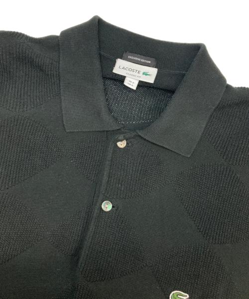 LACOSTE（ラコステ）LACOSTE (ラコステ) BEAUTY&YOUTH (ビューティーアンドユース) 別注ニットポロシャツ ブラック サイズ:US Sの古着・服飾アイテム