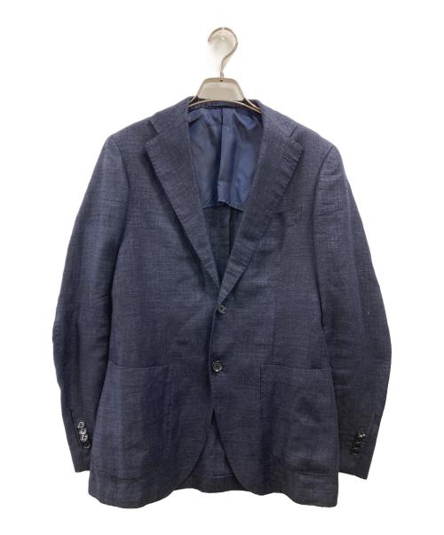 BEAMS F（ビームスエフ）BEAMS F (ビームスエフ) REDA LINEN-WOOL EASY JACKET ネイビー サイズ:44の古着・服飾アイテム