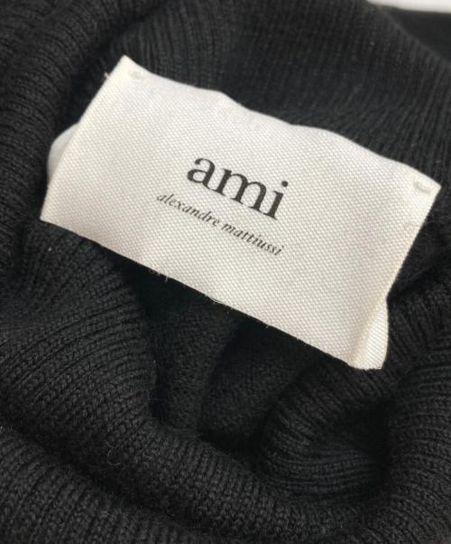 AMI Alexandre Mattiussi（アミアレクサンドルマテュッシ）AMI Alexandre Mattiussi (アミアレクサンドルマテュッシ) スモールロゴタートルネックニット ブラック サイズ:Mの古着・服飾アイテム