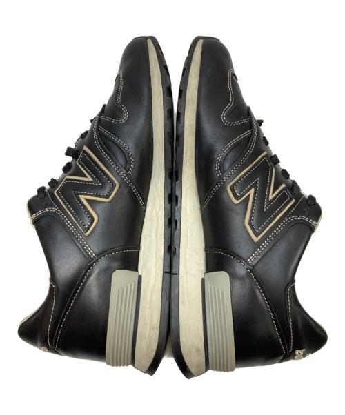NEW BALANCE（ニューバランス）NEW BALANCE (ニューバランス) オールレザーローカットスニーカー ブラック サイズ:UK 8 1/2の古着・服飾アイテム
