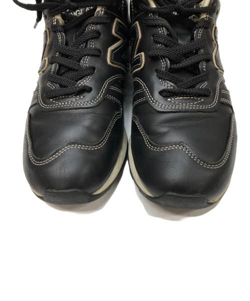 NEW BALANCE（ニューバランス）NEW BALANCE (ニューバランス) オールレザーローカットスニーカー ブラック サイズ:UK 8 1/2の古着・服飾アイテム