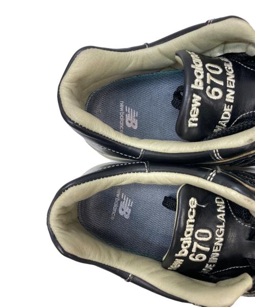 NEW BALANCE（ニューバランス）NEW BALANCE (ニューバランス) オールレザーローカットスニーカー ブラック サイズ:UK 8 1/2の古着・服飾アイテム
