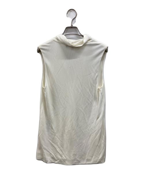 GUCCI（グッチ）GUCCI (グッチ) GGモチーフ付ボウタイノースリーブブラウス ホワイト サイズ:Mの古着・服飾アイテム