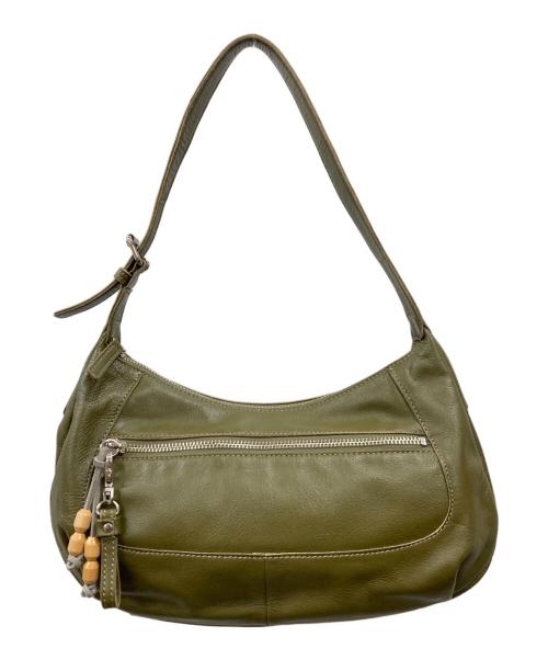 MARGARET HOWELL idea（マーガレット ハウエル アイディア）MARGARET HOWELL idea (マーガレット ハウエル アイディア) レザーミニワンハンドバッグ オリーブの古着・服飾アイテム