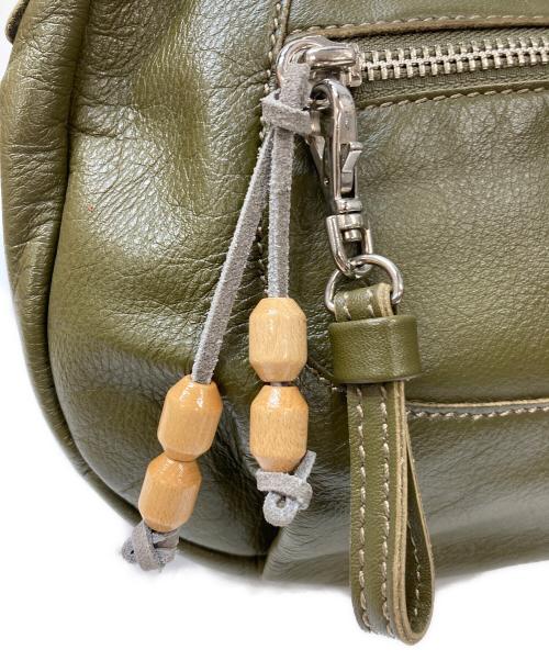 MARGARET HOWELL idea（マーガレット ハウエル アイディア）MARGARET HOWELL idea (マーガレット ハウエル アイディア) レザーミニワンハンドバッグ オリーブの古着・服飾アイテム