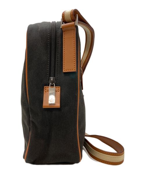 GUCCI（グッチ）GUCCI (グッチ) キャンパスレザークロスボディバッグ ベージュの古着・服飾アイテム