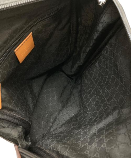 GUCCI（グッチ）GUCCI (グッチ) キャンパスレザークロスボディバッグ ベージュの古着・服飾アイテム
