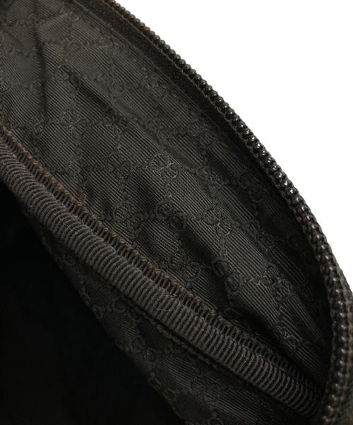 GUCCI（グッチ）GUCCI (グッチ) キャンパスレザークロスボディバッグ ベージュの古着・服飾アイテム