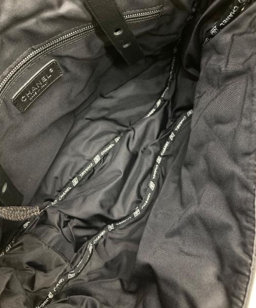 CHANEL（シャネル）CHANEL (シャネル) ハラコパッチココマークメッセンジャーバッグ ブラックの古着・服飾アイテム