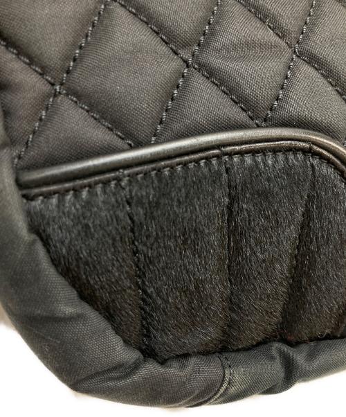CHANEL（シャネル）CHANEL (シャネル) ハラコパッチココマークメッセンジャーバッグ ブラックの古着・服飾アイテム