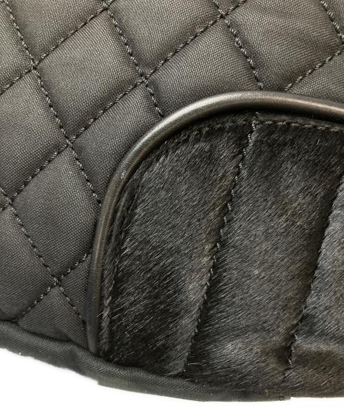 CHANEL（シャネル）CHANEL (シャネル) ハラコパッチココマークメッセンジャーバッグ ブラックの古着・服飾アイテム