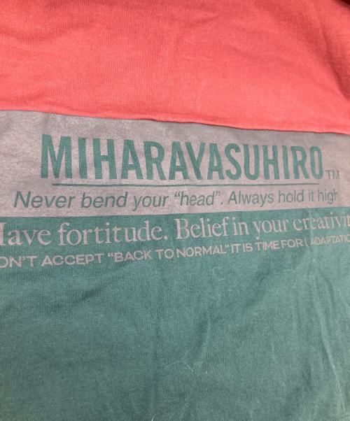 MIHARA YASUHIRO（ミハラヤスヒロ）MIHARA YASUHIRO (ミハラヤスヒロ) Border Docking T-shirt ブラック サイズ:48の古着・服飾アイテム