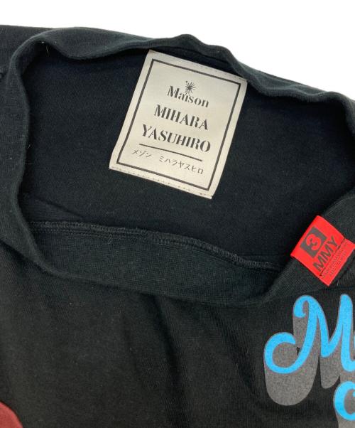 MIHARA YASUHIRO（ミハラヤスヒロ）MIHARA YASUHIRO (ミハラヤスヒロ) Border Docking T-shirt ブラック サイズ:48の古着・服飾アイテム