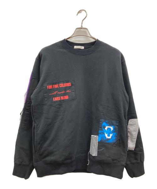 UNDERCOVER（アンダーカバー）UNDERCOVER (アンダーカバー) ランダムプリントパッチスウェット ブラック サイズ:3の古着・服飾アイテム