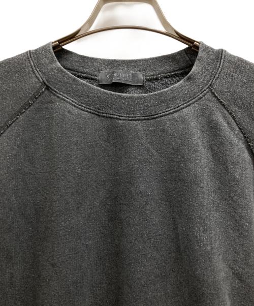 confect（コンフェクト）CONFECT (コンフェクト) 裏毛 ピグメントダイ ラグランプルオーバー グレー サイズ:4の古着・服飾アイテム