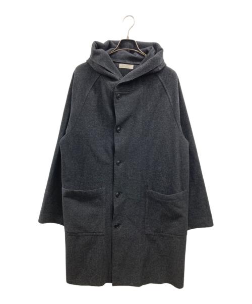 confect（コンフェクト）confect (コンフェクト) ウールカシミヤフリース フーデッドガウンウールコート ブラック サイズ:4の古着・服飾アイテム