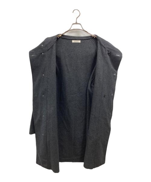 confect（コンフェクト）confect (コンフェクト) ウールカシミヤフリース フーデッドガウンウールコート ブラック サイズ:4の古着・服飾アイテム