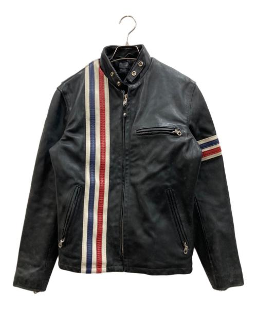 Schott（ショット）Schott (ショット) シングルレザージャケット ブラック サイズ:34の古着・服飾アイテム