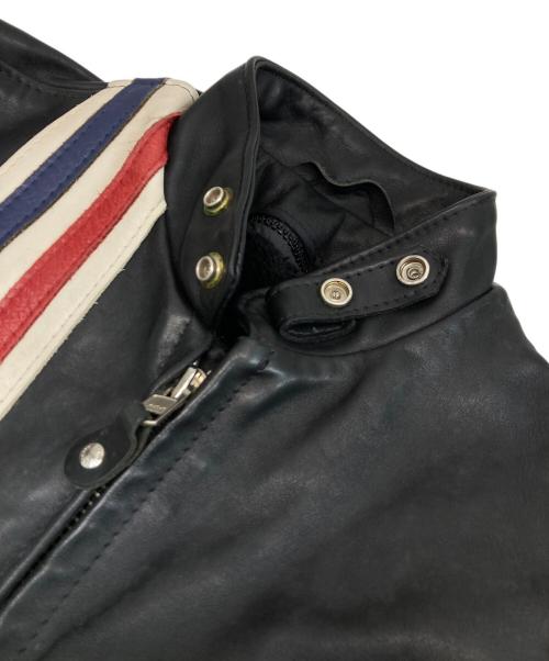 Schott（ショット）Schott (ショット) シングルレザージャケット ブラック サイズ:34の古着・服飾アイテム