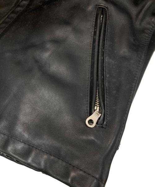 Schott（ショット）Schott (ショット) シングルレザージャケット ブラック サイズ:34の古着・服飾アイテム