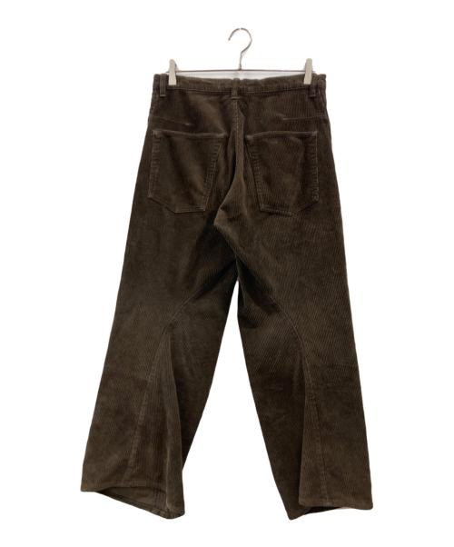 NVRFRGT（ネヴァーフォーゲット）NVRFRGT (ネヴァーフォーゲット) 3D TWISTED WIDE LEG 5P PANTS ブラウン サイズ:1の古着・服飾アイテム