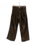 NVRFRGT（ネヴァーフォーゲット）の古着「3D TWISTED WIDE LEG 5P PANTS」｜ブラウン