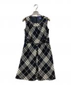 BURBERRY BLUE LABELバーバリー ブルー レーベル）の古着「ノースリーブ・キャミソールワンピース」｜ブラック