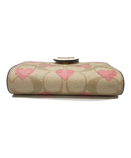 COACH（コーチ）COACH (コーチ) ハートシグネチャー ミニ ウォレット ベージュの古着・服飾アイテム