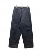 AURALEEオーラリー）の古着「WASHED FINX CHINO WIDE PANTS」｜ブラック