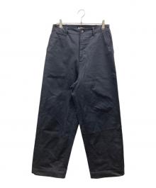 AURALEE（オーラリー）の古着「WASHED FINX CHINO WIDE PANTS」｜ブラック