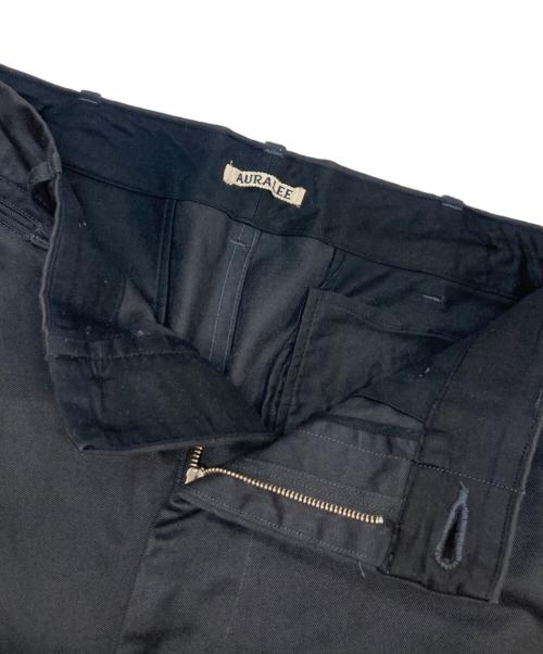 AURALEE（オーラリー）AURALEE (オーラリー) WASHED FINX CHINO WIDE PANTS ブラック サイズ:4の古着・服飾アイテム