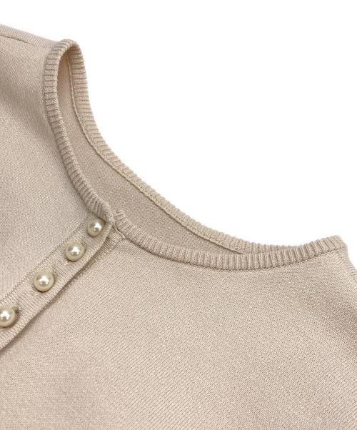 BALLSEY（ボールジィ）BALLSEY (ボールジィ) コットンポリエステル バックパールボタン2-wayプルオーバー ベージュ サイズ:Sの古着・服飾アイテム