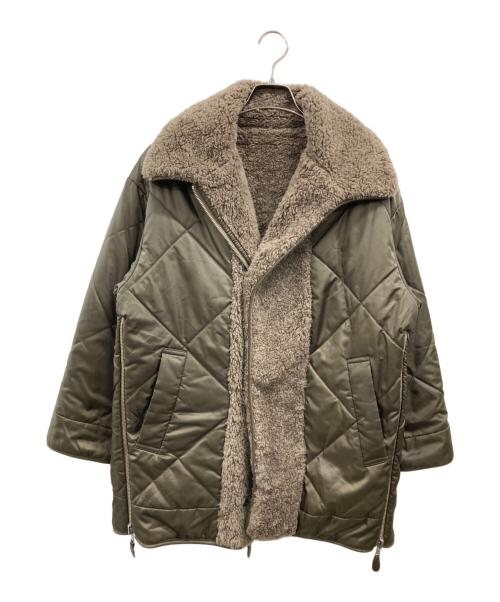 CASA FLINE（カーサフライン）CASA FLINE (カーサフライン) ステンカラーボアリバーシブルジャケットコート ブラウン サイズ:FREEの古着・服飾アイテム