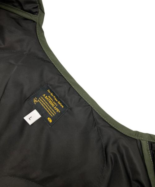 A BATHING APE（アベイシングエイプ）A BATHING APE (アベイシングエイプ) キルティングジャケット カーキ サイズ:Lの古着・服飾アイテム