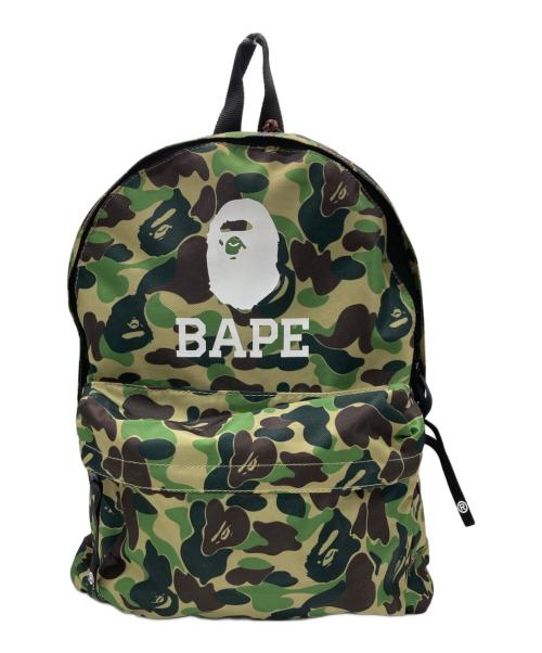 A BATHING APE（アベイシングエイプ）A BATHING APE (アベイシングエイプ) ABC CAMO DAY PACK グリーンの古着・服飾アイテム