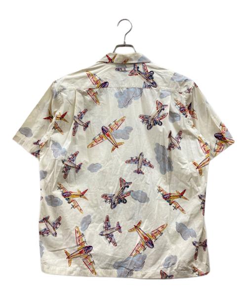 KARL HELMUT（カールヘルム）Karl Helmut (カールヘルム) 飛行機柄オープンカラーシャツ サイズ:Mの古着・服飾アイテム