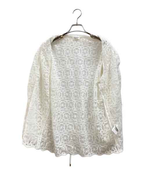 MACPHEE（マカフィー）MACPHEE (マカフィー) ゲオフラワーレース シングルブレストジャケット ホワイト サイズ:36 未使用品の古着・服飾アイテム