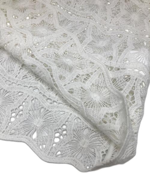 MACPHEE（マカフィー）MACPHEE (マカフィー) ゲオフラワーレース シングルブレストジャケット ホワイト サイズ:36 未使用品の古着・服飾アイテム