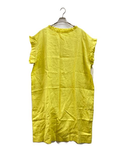 house of lotus（ハウスオブロータス）HOUSE OF LOTUS (ハウスオブロータス) リネン袖フリルワンピース イエロー サイズ:Mの古着・服飾アイテム