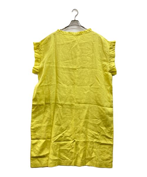 house of lotus（ハウスオブロータス）HOUSE OF LOTUS (ハウスオブロータス) リネン袖フリルワンピース イエロー サイズ:Mの古着・服飾アイテム