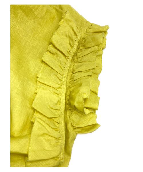house of lotus（ハウスオブロータス）HOUSE OF LOTUS (ハウスオブロータス) リネン袖フリルワンピース イエロー サイズ:Mの古着・服飾アイテム