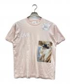 BURBERRYバーバリー）の古着「MONTAGE OVERSIZED TEE」｜ピンク