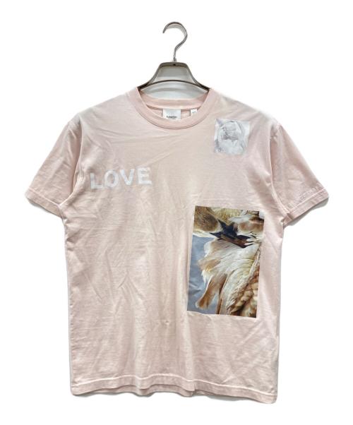 BURBERRY（バーバリー）BURBERRY (バーバリー) MONTAGE OVERSIZED TEE ピンク サイズ:XXSの古着・服飾アイテム