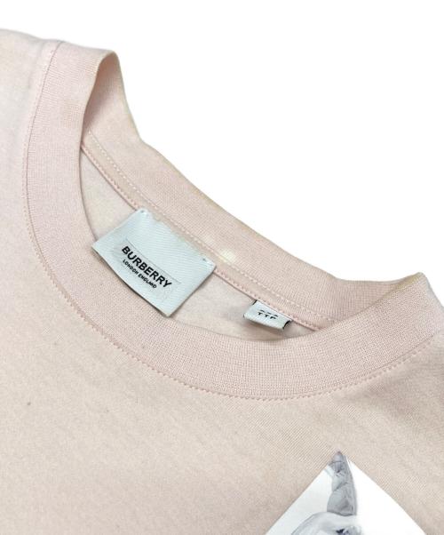 BURBERRY（バーバリー）BURBERRY (バーバリー) MONTAGE OVERSIZED TEE ピンク サイズ:XXSの古着・服飾アイテム